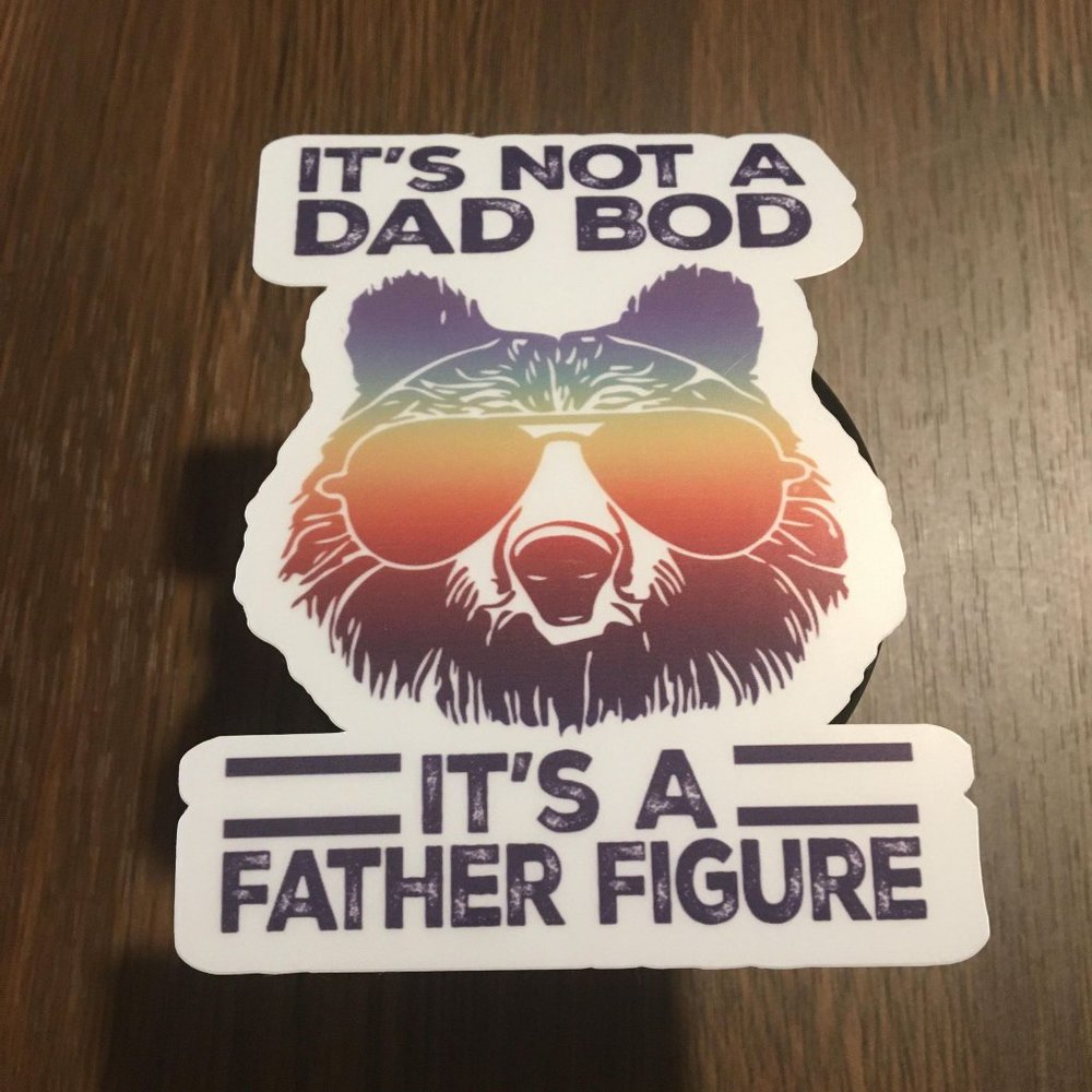 Dad Bod Glossy Vinly Sticker